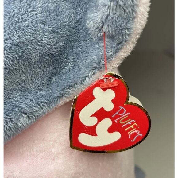 Ty Pluffies Winks the Elephant Pink Plush Large 12” Stuffed Animal 2004 With Tag - Picture 12 of 16